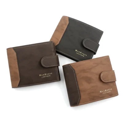 Men's Wallet Black/brown/coffee Business Card Holder Case Male Short Purse PU Leather Money Bag for Men Credit Card Wallet 2
