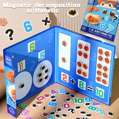 Kids Math Arithmetic Magnetic Digital Decomposition Arithmetic Montessori Games For Baby Early Learning Education Children's Toy 3