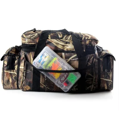 Waterproof Fishing Bag Nylon Large Capacity Multi Purpose Fishing Tackle Two Layer Waterproof Outdoor Shoulder Bags 4