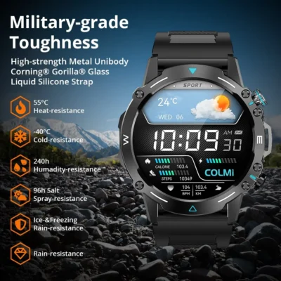 COLMI M42 Smartwatch 1.43'' AMOLED Display 100 Sports Modes Voice Calling Smart Watch Men Women Military Grade Toughness Watch 2
