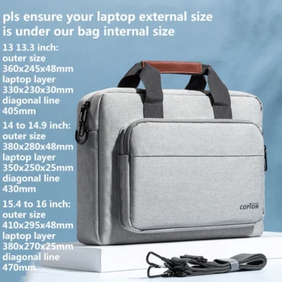 Men Laptop Bag 13.3 14 15.6 inch for Macbook Air Pro 13 15 16 HP Huawei Asus Acer Dell Xiaomi Lenovo Shoulder Handbags Briefcase 2