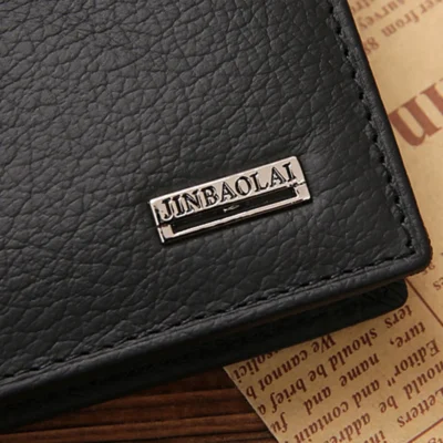 Classic Short Genuine Leather Men Wallets Fashion Coin Pocket Card Holder Men Purse Simple Quality Male Wallets 6