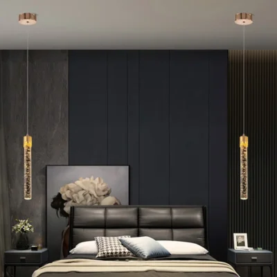 Modern Luxury Crystal Pendant Lamps Home Decor Bedside Hanging Light For Living Room Kictchen Bedroom Ceiling Chandelier Lights 5