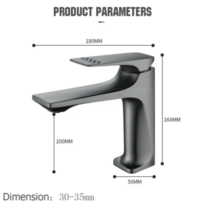 NHLYX New Modern Bathroom Sink Faucet Single Handle Deck Mounted Wash Basin Water Tap Brass Core Hot And Cold Mixer Torneira Pia 5