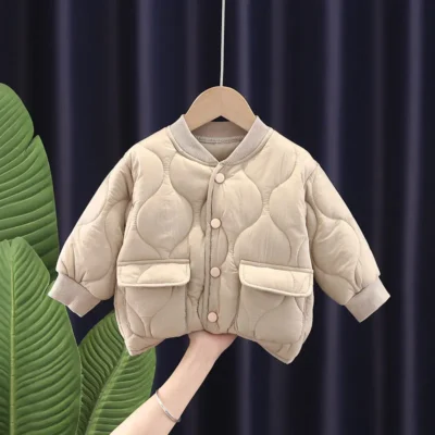 2023 New Children Parkas Winter Jacket for Boys Girls Warm Top Coat Kids Thicken Velvet Jackets Baby Coats Soft Casual Outerwear 1