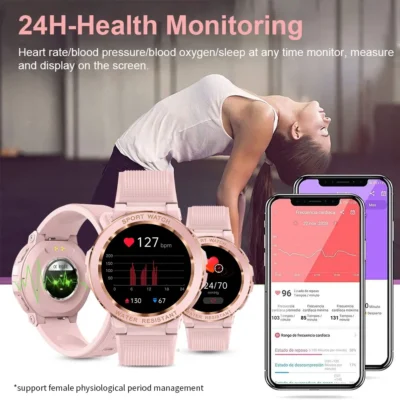 MELANDA Sport Smart Watch Women Bluetooth Call Smartwatch IP68 Waterproof Fitness Tracker Health Monitoring for IOS Android MK60 3