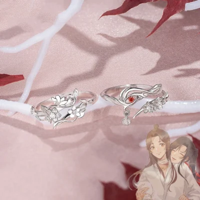 Anime Tian Guan Ci Fu Ring Heaven Official’s Blessing Hua Cheng Xie Lian Adjustable Unisex Couple Rings Jewelry Accessories Gift 1