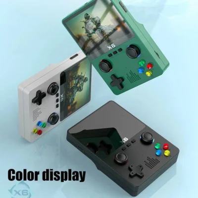 2023 New X6 3.5Inch IPS Screen Handheld Game Player Dual Joystick 11 Simulators GBA Video Game Console for Kids Gifts 2