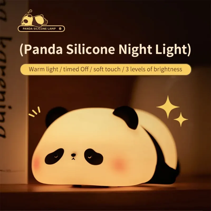 Cute LED Night Light Touch Sensor Cartoon Kid's Nightlights Silicone Child Holiday Christmas Gift Bedside Lamp Bedroom Decor 1