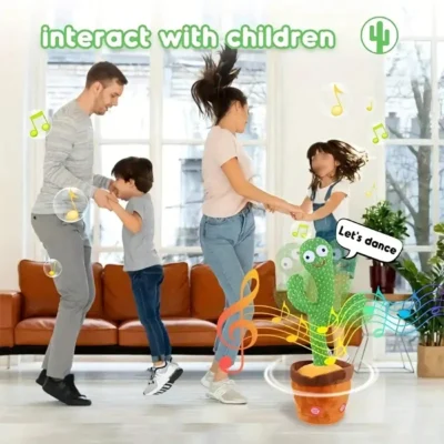 1pc-Dancing Talking Cactus Toys For Baby Boys And Girls, Singing Mimicking Recording Repeating What You Say Sunny Cactus Up Plus 6