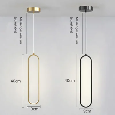 Modern Minimalist LED Pendant Light Chandelier For Bedroom Restaurant Living Room Gold Black Hanging Lamps Decoration Led Lustre 5