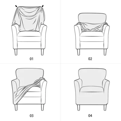 Polar Fleece Tub Chair Cover Spandex Club Armchair Slipcovers for Living Room Elastic Single Sofa Covers Home Bar Counter Hotel 3