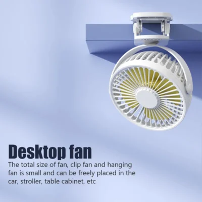 Portable USB Mini Handheld Clip Fan Convenient And Ultra-quiet Electric Fan Rechargeable Student Cute Small Cooling Ventilador 5