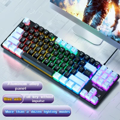 SKYLION H87 Wired Mechanical Keyboard 10 Kinds of Colorful Lighting Gaming and Office For Microsoft Windows and Apple IOS System 4