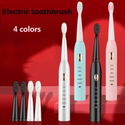 Ultrasonic Sonic Electric Toothbrush For Adult Rechargeable Tooth Brushes Washable Electronic Whitening Teeth Brush Timer Brush 3