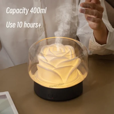 KINSCOTER 400ml Flower Aroma Diffuser Electric Mist Maker Aromatherapy Essential Oil Air Humidifier for Holidays Gift 5