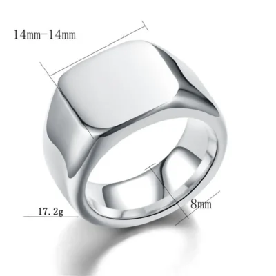 2022 New Classic Glossy Ring Men Temperament Fashion Stainless Steel Round Finger Ring For Men Jewelry Gift 5