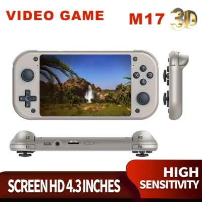 BOYHOM M17 Retro Handheld Video Game Console Open Source Linux System 4.3 Inch IPS Screen Portable Pocket Video Player for PSP 2