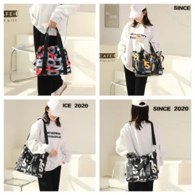 Women's Top-handle Bag Messenger Bags Waterproof Nylon Shoulder Totes High Quality Large Handbag Female Travel Crossbody Bags 5