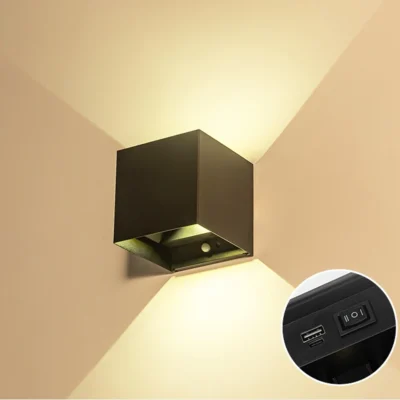 Litu LED Intelligent Motion Sensor Wall lamp 6W With Battery Charging With USB Wall light For Bedroom Night Lighting Corridor De 2