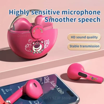 New Disney Q50 Stitch Angel Wireless Bluetooth 5.3 Earphones HiFi Surround Sound Headset Smart Touch Headphone Long Endurance 5