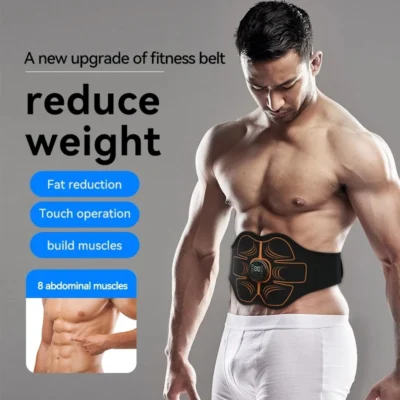 Abs Trainer Belt EMS Abdominal Muscle Stimulator Electric Toning Belts USB Waist Belly Weight Loss Home Gym Fitness Massager 4