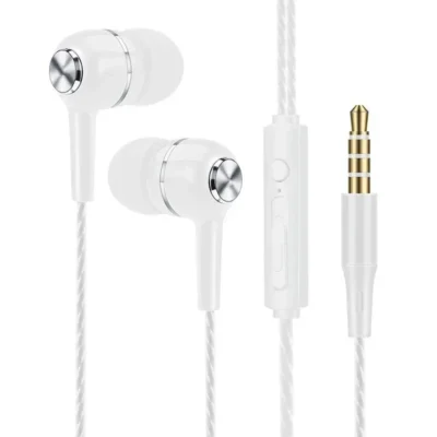 Wired Headphones 3.5mm Sport Earbuds with Bass Phone Earphones Stereo Headset with Mic volume control Music Earphones 5