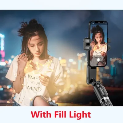 360 Rotation Following Shooting Mode Gimbal Stabilizer Selfie Stick Tripod Gimbal For iPhone Phone Smartphone Live Photography 4