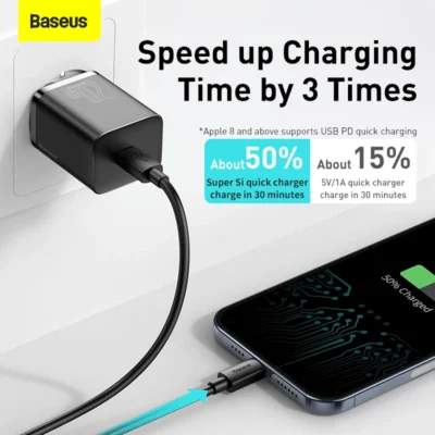 Baseus PD 20W USB C Charger Quick Charge 3.0 QC3.0 Fast Charging For iPhone 12 Pro Xiaomi Samsung USB Type C Wall Phone Charger 3