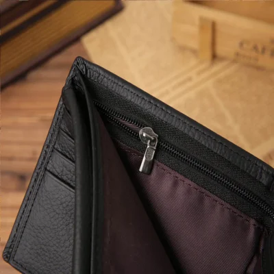 Classic Short Genuine Leather Men Wallets Fashion Coin Pocket Card Holder Men Purse Simple Quality Male Wallets 5