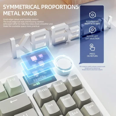 K86 Wireless Hot-Swappable Mechanical Keyboard Bluetooth/2.4g With Display Screen and Volume Rotary Button for Games and Work 6