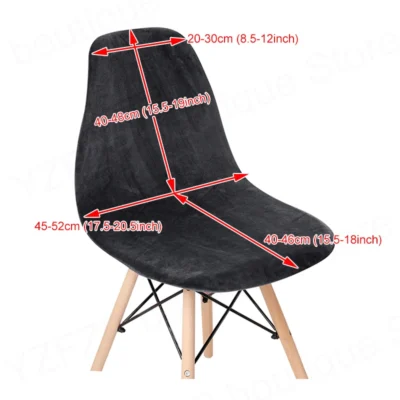 Jacquard Shell Chair Cover Stretch Dining Chair Cover Seat Covers Slipcover Furniture Protector Hotel Home Living Room Removable 2