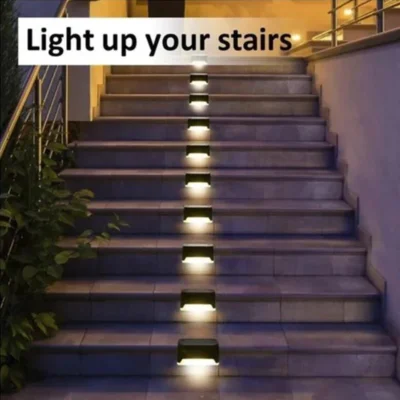 Solar Deck Lights 12 PacK Outdoor Step Lights Waterproof Led Solar Lamp for Railing Stairs Step Fence Yard Patio and Pathway 4