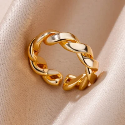Ring for Women Stainless Steel Angel Feather Gold Color Rings Female Vintage Jewelry Finger Accessories Free Shipping Anillos 3