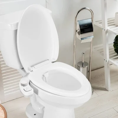 SAMODRA Black Button Bidet - Non-Electric Self Cleaning Bidet Water Sprayer Toilet Seat 4
