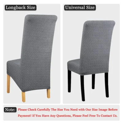 Polar Fleece Chair Cover Stretch XL Size Long Back Chair Covers Seat Covers With Back For Wedding Dining Room Chairs For Kitchen 5