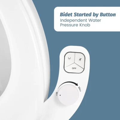 SAMODRA Black Button Bidet - Non-Electric Self Cleaning Bidet Water Sprayer Toilet Seat 2