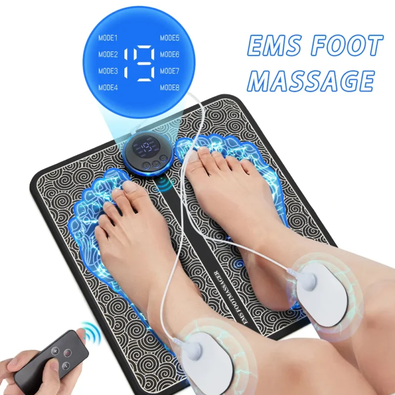 Electric EMS Foot Massager Pad Relief Pain Relax Feet Acupoints Massage Mat Shock Muscle Stimulation Improve Blood Circulation 1
