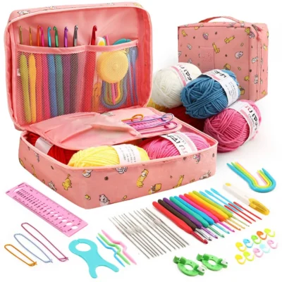 53 Novice Crochet Kits For Beginners and Multi-color Storage Kits For Portable Hand DIY Knitting Tools 1pc 1