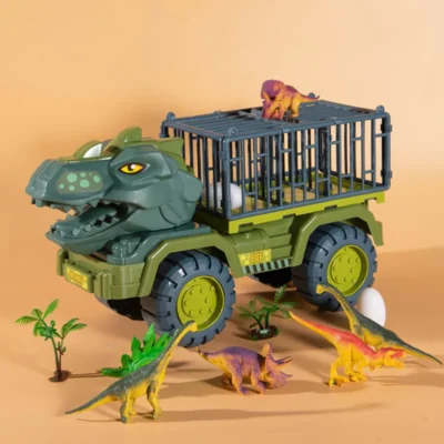Boys Car Toys Dinosaur Truck Transport Carrier Vehicle Dino Animal Model Tyrannosaurus Rex Truck Game Children Birthday Gifts 2