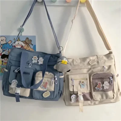 Waterproof Canvas Women Handbags Shoulder Bag Nylon Ladies Messenger Bag Oxford Crossbody Bags Tote Book Bags for Girls Satchels 1