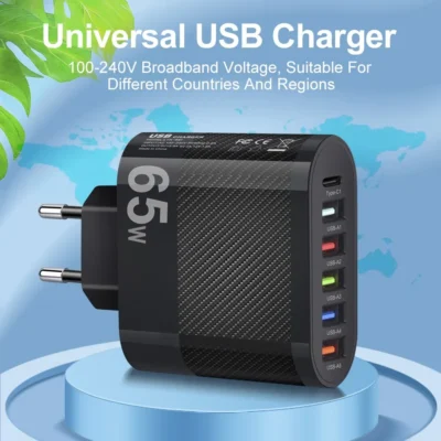 3.1A 5Ports USB Charger PD Charging Adapter For Xiaomi iPhone 13 Samsung Mobile Phone Plug Charging QC 3.0 Wall Charger 3