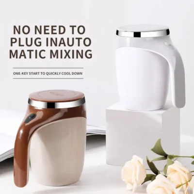 Automatic Stirring Cup Mug Rechargeable Portable Coffee Electric Stirring Stainless Steel Rotating Magnetic Home Drinking Tools 1