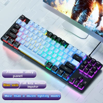 SKYLION H87 Wired Mechanical Keyboard 10 Kinds of Colorful Lighting Gaming and Office For Microsoft Windows and Apple IOS System 2