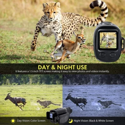 Monocular Night Vision Device 1080P HD Infrared Camera 5X Digital Light Zoom Hunting Telescope Outdoor Search Full Darkness 300m 3