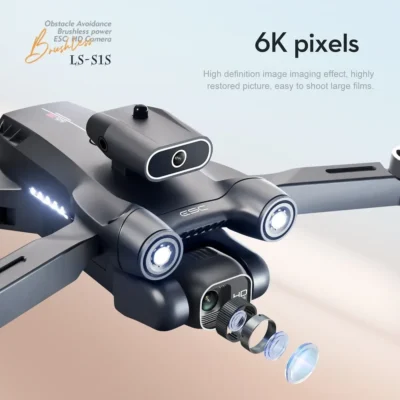 New S1S Brushless Drone 4k Profesional 8K HD Camera Obstacle Avoidance Aerial Photography Foldable Quadcopter RC Dron 4