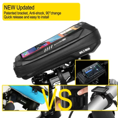 New Bike Phone Holder Bag Case Waterproof Cycling Bike Mount 6.9in Mobile Phone Stand Bag Handlebar MTB Bicycle Accessories 5
