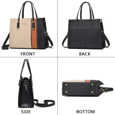 Patchwork Handbags For Women Adjustable Strap Top Handle Bag Large Capacity Totes Shoulder Bags Fashion Crossbody Bags Work Gift 4
