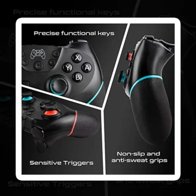 DATA FROG Wireless Controller Compatible-Nintendo Switch Adjustable Turbo with 6-Axis Vibration Gamepad For PC/NS Lite Console 6