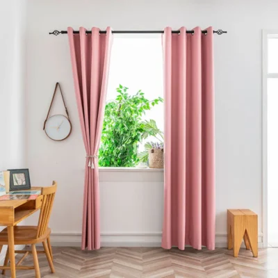 1PC Blackout Curtains With Black TPU Interlining Thin and Light Drapery Panel for Bedroom Meetingroom Share Room Office 1